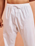 Men's White Cotton Solid Pyjama